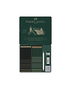 Faber-Castell Молив Pitt Graphite Matt&Castell 9000, чернографитен, различни твърдости, 20 броя