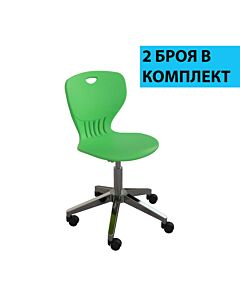 RFG Ученически стол Maxima Move Chrome, зелен, 2 броя в комплект 4020100136