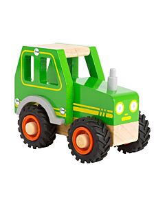 Small Foot Трактор, дървен, зелен, 13 х 7 х 10 cm