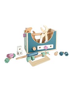 Small Foot Кутия с инструменти 2 в 1, дървена