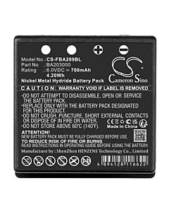 Батерия за дистанционно управление за кран HBC Radiomatic Eco, Micron 4,6  SPECTRUM 1,2 FUB9NM BA209060 NIMH 6V 700mAh черна Cameron Sino