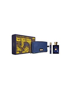 Versace Dylan Blue Комплект за мъже EDT Тоалетна вода 100 ml EDT Тоалетна вода 10 ml Несесер