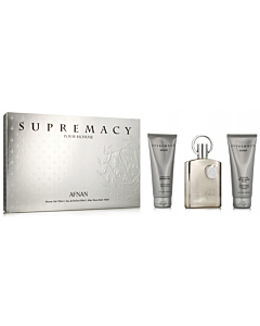 Afnan Supremacy Silver Комплект за мъже EDP Мъжки парфюм 100 ml Афтършейв балсам 100 ml Душ гел 100 ml 