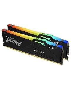 Памет Kingston FURY Beast Black RGB 64GB(2x32GB) DDR5 PC5-41600 5200MHz CL40 KF552C40BBAK2-64