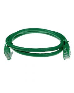Мрежов пач кабел ACT U/UTP, CAT 6, RJ-45 - RJ-45, 2.0 m, Медни проводници, Зелен, Булк опаковка