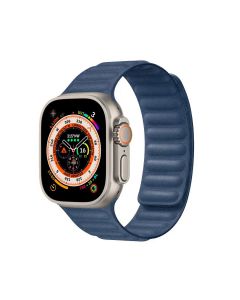 Каишка за Apple Watch Xmart, Магнитно захващане, 42/44/45/49 мм, Тъмносиня