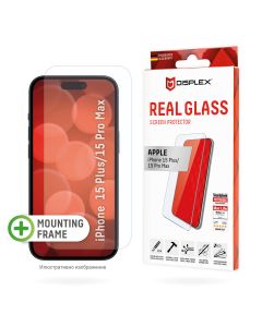 Стъклен протектор за екран Displex Real Glass (2D) за iPhone 15 Plus/15 Pro Max