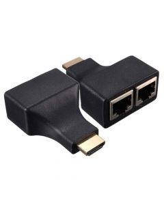 HDMI удължител, DLFI, През LAN CAT-5e/6, Черен - 17165