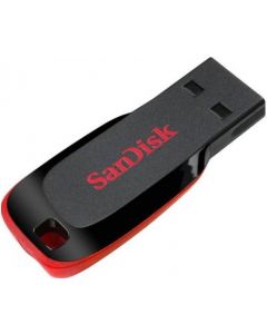 USB памет SanDisk Cruzer Blade, 64GB, USB 2.0, Черен-Червен