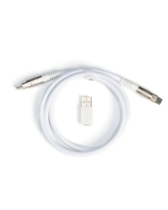 Кабел за клавиатура Keychron Double-Sleeved Geek USB-C - USB-C, White
