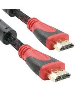 Кабел DeTech HDMI - HDMI M/M, 3m, С оплетка и ферит -18019