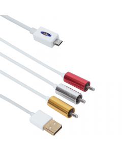 Кабел MHL (micro USB) - AV 3RCA, USB, DLFI, 1.8m - 18231