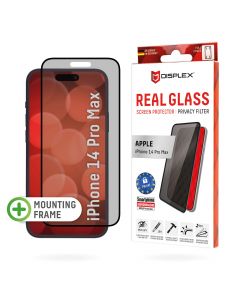 Стъклен протектор за екран Displex Full Cover Glass (3D) с Филтър за поверителност, за iPhone 14 Pro Max