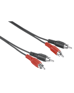 Aудио кабел HAMA, 2 x Чинч мъжко - 2 x Чинч мъжко, 2.5м, Черен