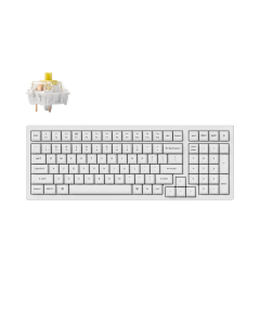 Геймърска Механична клавиатура Keychron K4 Pro White Hot-Swappable Full-Size K Pro Banana Switch White LED