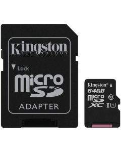 Флаш памети Kingston 64GB micSDXC Canvas Select Plus 100R A1 C10 Card + ADP SDCS2/64GB