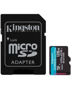 Флаш памети Kingston 128GB microSDXC Canvas Go Plus 170R A2 U3 V30 Card + ADP SDCG3/128GB