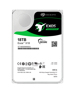 Твърд диск сървърен SEAGATE HDD Server Exos X18 512E/4kn ( 3.5'/ 18TB/ SATA 6Gb/s / 7200rpm) ST18000NM000J ST18000NM000J