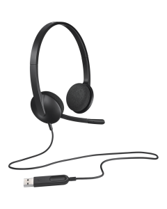 Слушалки LOGITECH H340 Corded Headset - BLACK - USB 981-000475 981-000475