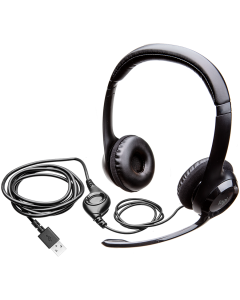 Слушалки LOGITECH H390 Corded Headset - BLACK - USB 981-000406 981-000406