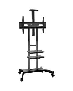 Монтажен Хардуер ONKRON Mobile TV Stand for 50-83” TVs with Wheels Shelves Height Adjustable Rolling TV Cart TS1881-B