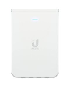 Безжична точка за достъп UniFi6 In-Wall. Wall-mounted WiFi 6 access point with a built-in PoE switch. U6-IW U6-IW