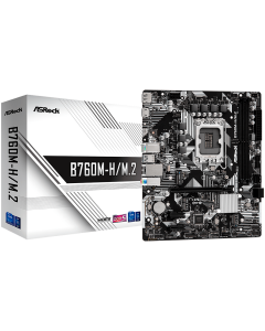 Дънна платка настолна ASROCK MB B760  2 x DDR5 1 x HDMI Port 1 x DisplayPort 4 x SATA3 2 x Ultra M.2 Micro ATX B760M-H/M.2 B760M-H/M.2