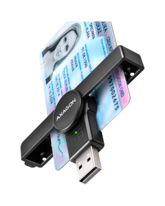 Адаптери Axagon Foldable pocket USB-A contact Smart / ID card reader. CRE-SMPA CRE-SMPA