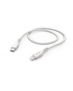 Кабел за зареждане HAMA "Eco", USB-C - Lightning, 1 м, бял