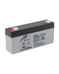 Оловна батерия RITAR, (RT632) AGM, 6V, 3.2Ah, 134 /34 /60 mm, Терминал1