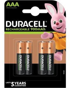 Акумулаторна батерия DURACELL R03 AAA, 900mAh NiMH, 1.2V, 4 бр. в опаковка