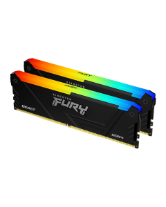 Памет Kingston FURY Beast Black RGB 64GB(2x32GB) DDR4 3200MHz CL16 2Rx8 KF432C16BB2AK2/64