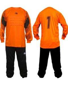 Екип футболен вратарски оранжево и черно, с номер на гърба 400133