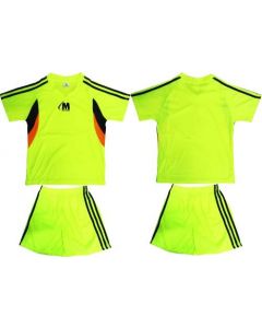 Детски екип за футбол/ волейбол/ хандбал фланелка с шорти ел. зелено, черно и оранжево 400141