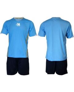 Екип за футбол/ волейбол/ хандбал фланелка с шорти - светло син с черно 400149