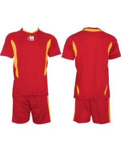 Екип за футбол/ волейбол/ хандбал, фланелка с шорти червено и жълто 400177