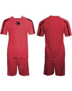 Екип за футбол/ волейбол/ хандбал, фланелка с шорти червено и черно 400179