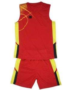 Баскетболен екип червен с жълто 400222