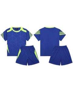 Екип за футбол/ волейбол/ хандбал, фланелка с шорти - син с неоновозелен 400637