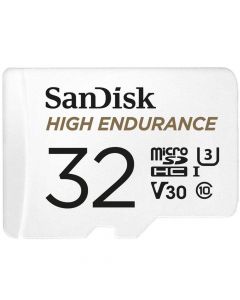 Карта памет SANDISK High Endurance, microSDXC, 32GB, U3, 100 Mb/s, SD адаптер