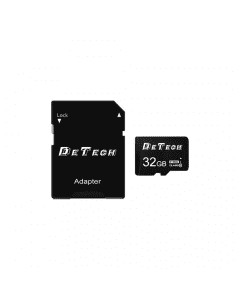 Карта памет DeTech Micro SDHC-I, 32GB, Class 10 + Адаптер - 62044