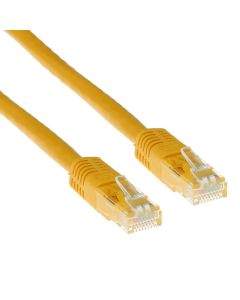 Мрежов пач кабел ACT U/UTP, CAT 6, RJ-45 - RJ-45, 2 m, Медни проводници, Жълт, Булк опаковка