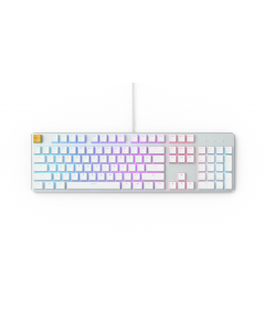 Геймърскa механична клавиатура Glorious White Ice GMMK RGB Full Size, Gateron Brown US Layout