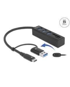 Адаптер Delock, USB-C мъжко - HDMI женско, Ultra HD, 8K, Сив