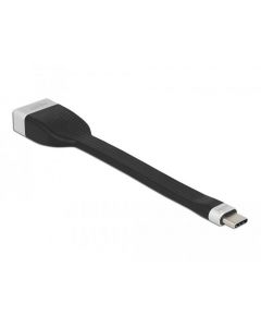 Кабел Delock Flat Ribbon, USB-C мъжко - DisplayPort женско, 4K 60 Hz, 13.5 cm
