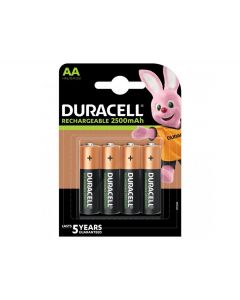 Акумулаторна батерия DURACELL R6 AA, 2500mAh NiMH, 1.2V, 4 бр. в опаковка