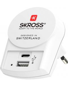 Адаптер-зарядно SKROSS Euro USB Charger 1.302423, USB-А, USB-C