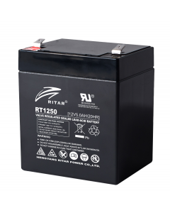 Оловна батерия RITAR, (RT1250) AGM, 12V, 5Ah, 90/ 70/ 10 1mm, Терминал 1