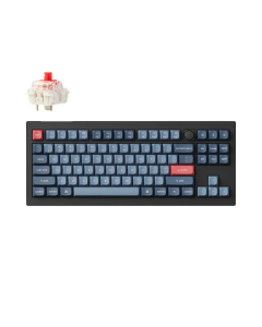Геймърска Механична клавиатура Keychron V3 Max QMK, Carbon Black, Gateron Jupiter Red Switch, RGB Backlight