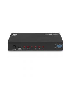 HDMI Сплитер ACT AC7831, 1 вход 4 изхода., 4K, Черен